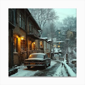 Winter Twilights In Old Town II Canvas Print