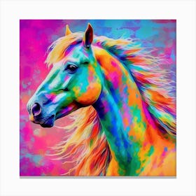 Colorful Horse Painting Canvas Print