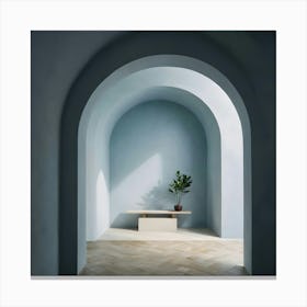 Room With A Bench Canvas Print