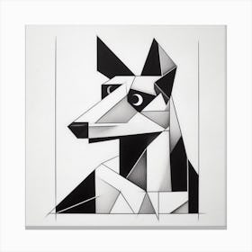 Geometric Dog 5 Canvas Print