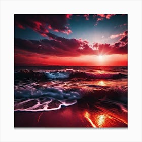 Sunset On The Beach 830 Canvas Print