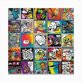 Graffiti Wall Art 1 Canvas Print