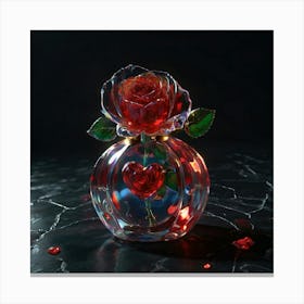 Rose Perfume Bottle Canvas Print