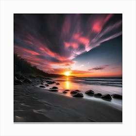 Sunset On The Beach 7 Canvas Print