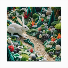 Rabbit In The Woods 2 Canvas Print