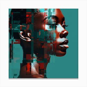 Abstract Portrait Of A Woman 5 Canvas Print