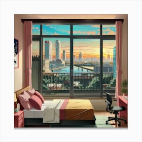 Bedroom With A View Canvas Print