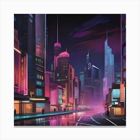 Futuristic City 24 Canvas Print