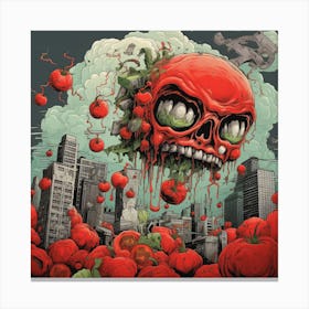 Tomato Skull Canvas Print