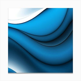 Abstract Blue Wave 7 Canvas Print