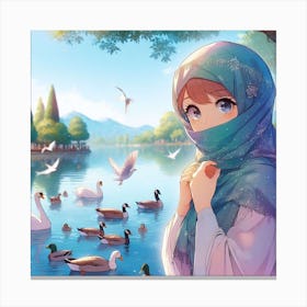 Muslim Girl Canvas Print