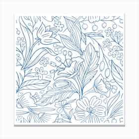 Minimalist Floral Pattern Art Print (3) Canvas Print