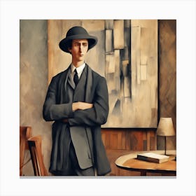 Contemporary Artwork Inspired By Amadeo Modigliani (3) Canvas Print