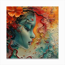 Abstract Of A Woman Canvas Print