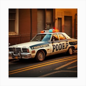 Police Car Canvas Print