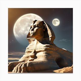 Sphinx In The Desert Canvas Print