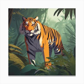 Tiger In The Jungle 12 Canvas Print