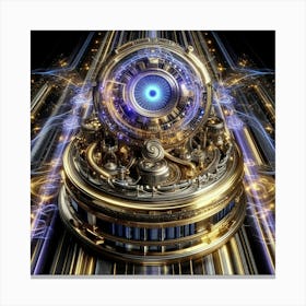 Time Unraveled: The Quantum Time Machine's Impact on Reality Canvas Print