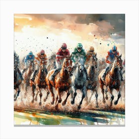 Horse Race 1 Canvas Print