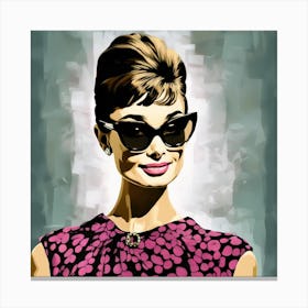 Audrey Hepburn Pop Art (7) Canvas Print