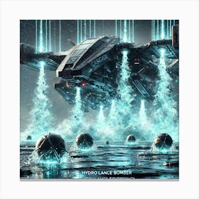 A High Tech, Sci Fi Scene Featuring The Hydro Lanc Converted Canvas Print