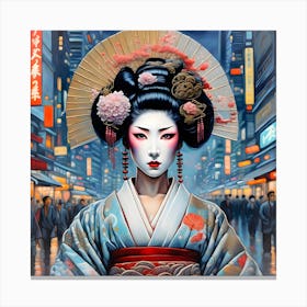 Geisha 3 Canvas Print