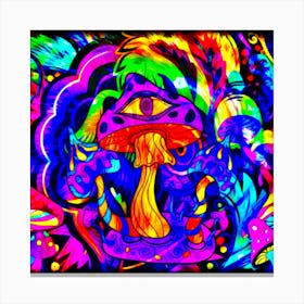 Psychedelic Mushroom Canvas Print