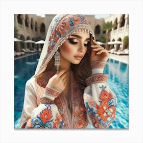 Muslim Girl Canvas Print