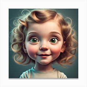 Portrait Of A Little Girl Canvas Print