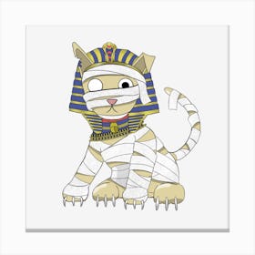 Egypt Pharaoh Cat Halloween Mummy Canvas Print