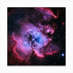 A Galaxy Of Hues Blending Forming A Celestial Pink Nebula Radiant In Cosmic Space Captured As If 2 1 Canvas Print