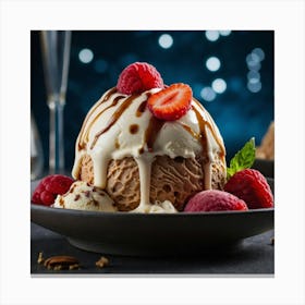 Ice Cream Dessert Canvas Print