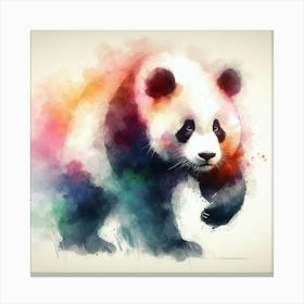 Panda Bear Watercolor Painting 1 Canvas Print