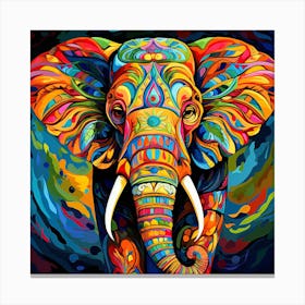 Elephant Painting 12 Canvas Print