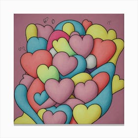 Hearts Stock Videos & Royalty-Free Footage Canvas Print