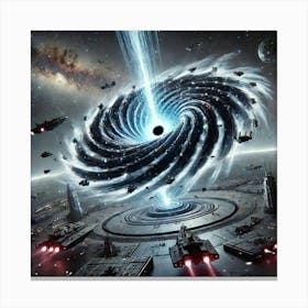 Graviton Warper Generating Localized Black Holes Canvas Print