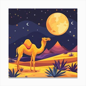 Camel In The Desert 9 Canvas Print