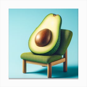 Avocado On A Chair 5 Canvas Print