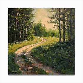 Dirt Road In The Woods Canvas Print