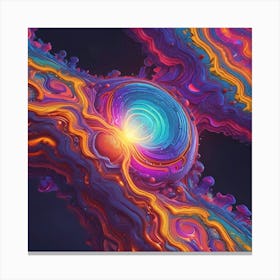 Abstract Psychedelic Painting Canvas Print