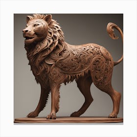 Lion Sculpture Canvas Print
