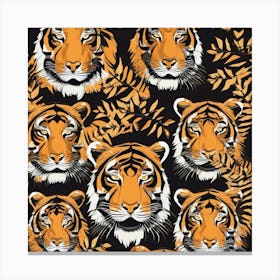 Tiger Heads Canvas Print