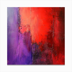 Red And Purple Abstract Painting Canvas Print