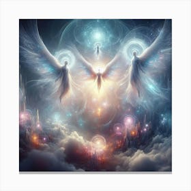 Angels In The Sky 6 Canvas Print