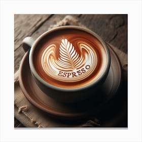 Espresso Latte Art Canvas Print