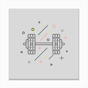 Line Fitness Illustration Canvas Print