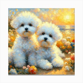 Bichon Frisé dogs 1 1 Canvas Print