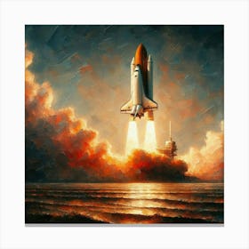 Space Shuttle Launch Canvas Print