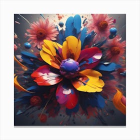 Bold Abstract Flower Canvas Print