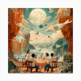 'The Moon In The Sky' Canvas Print